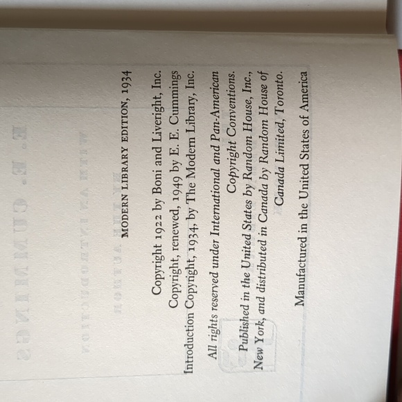 The Enormous Room - E.E. Cummings - 1934 Modern Library ed. - Picture 8 of 11